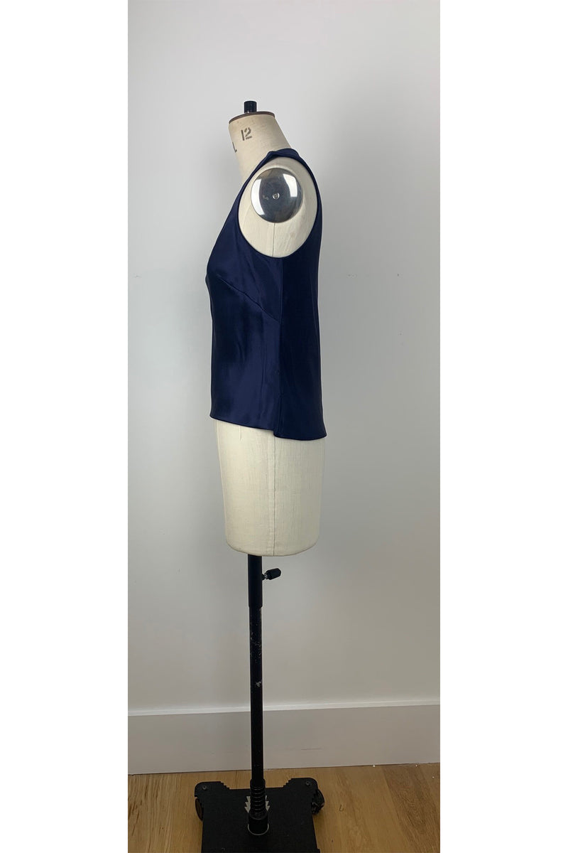 Load image into Gallery viewer, Silk Camisole Navy ARCHIVE SALE