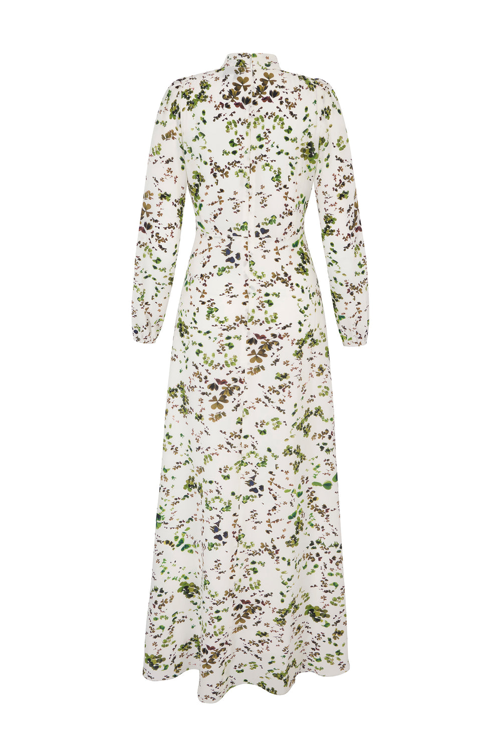 Load image into Gallery viewer, Veronique Full Length Silk Tea Dress Clover Floral x Rachel Levy