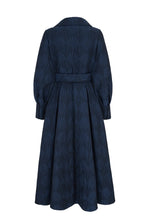 Load image into Gallery viewer, Versailles Art Deco Coat Dress Midnight