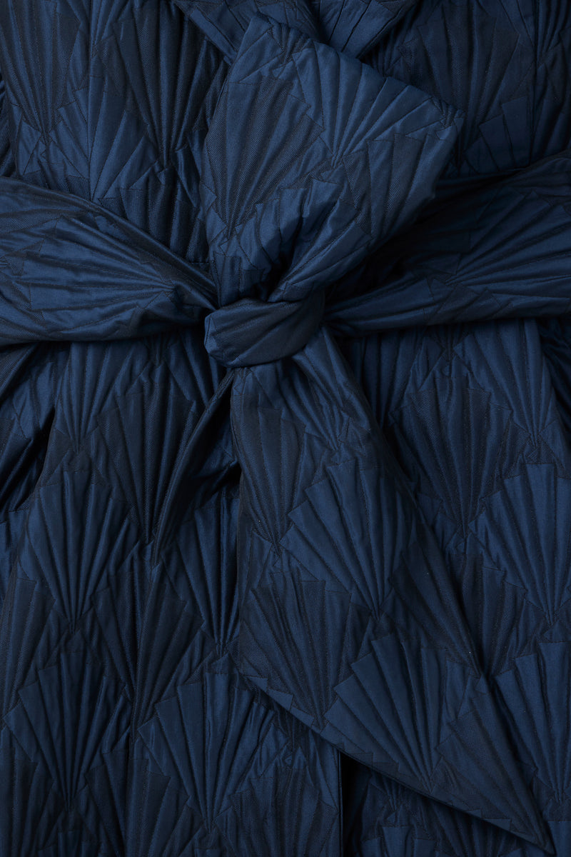 Load image into Gallery viewer, Versailles Art Deco Coat Dress Midnight
