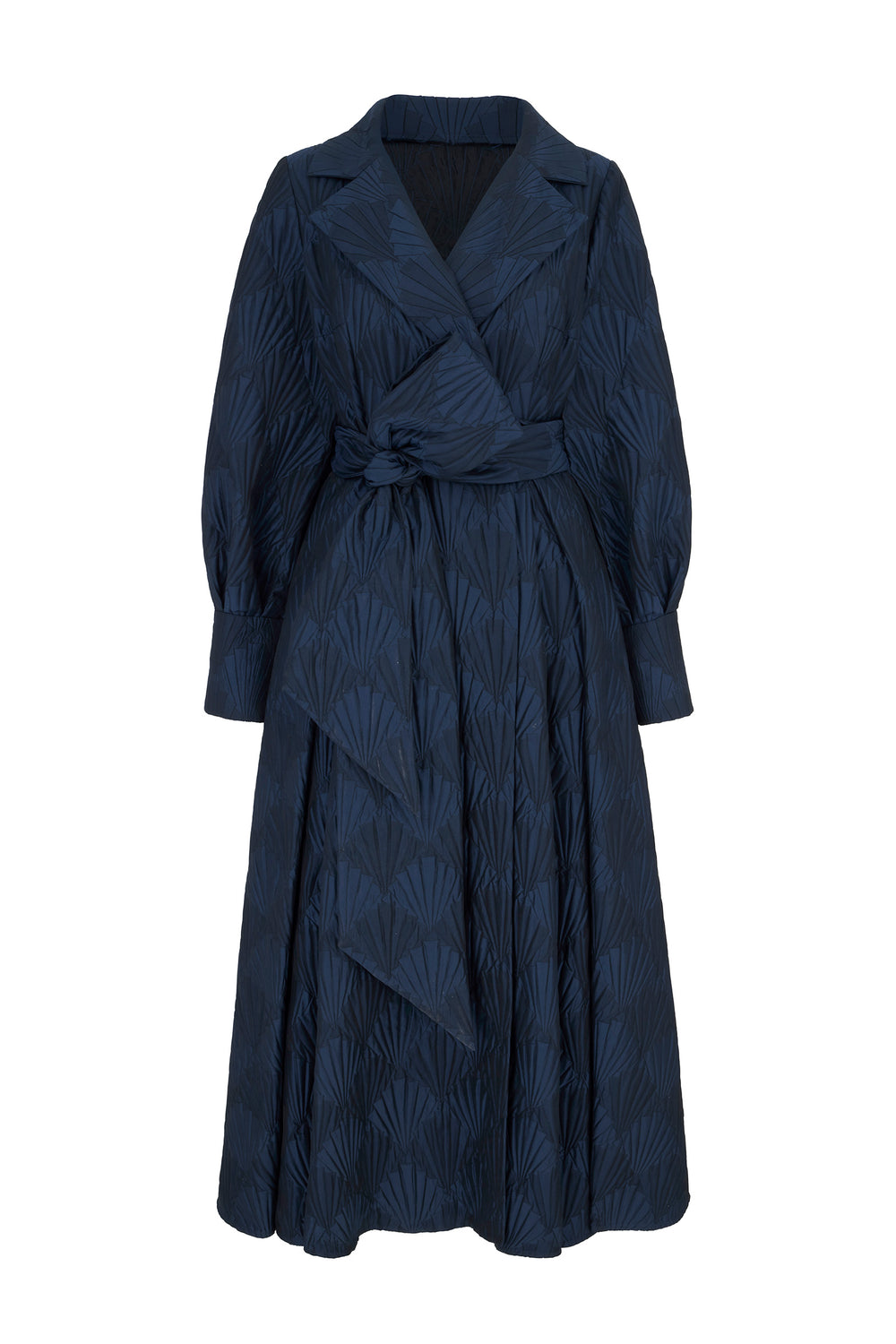Load image into Gallery viewer, Versailles Art Deco Coat Dress Midnight