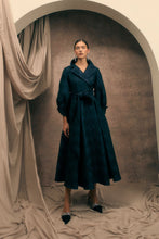 Load image into Gallery viewer, Versailles Art Deco Coat Dress Midnight