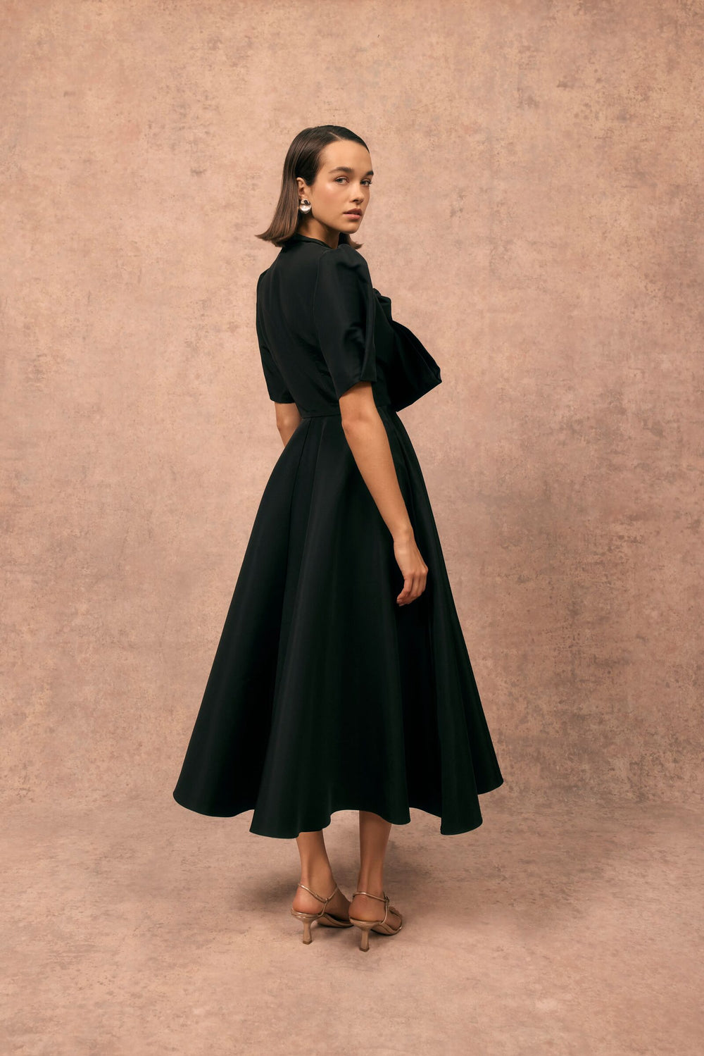 Load image into Gallery viewer, Victoria Shirt Dress Silk Faille