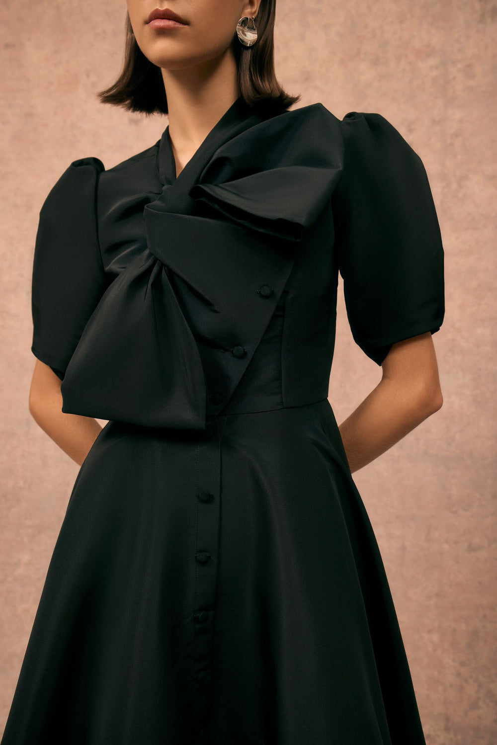 Load image into Gallery viewer, Victoria Shirt Dress Silk Faille