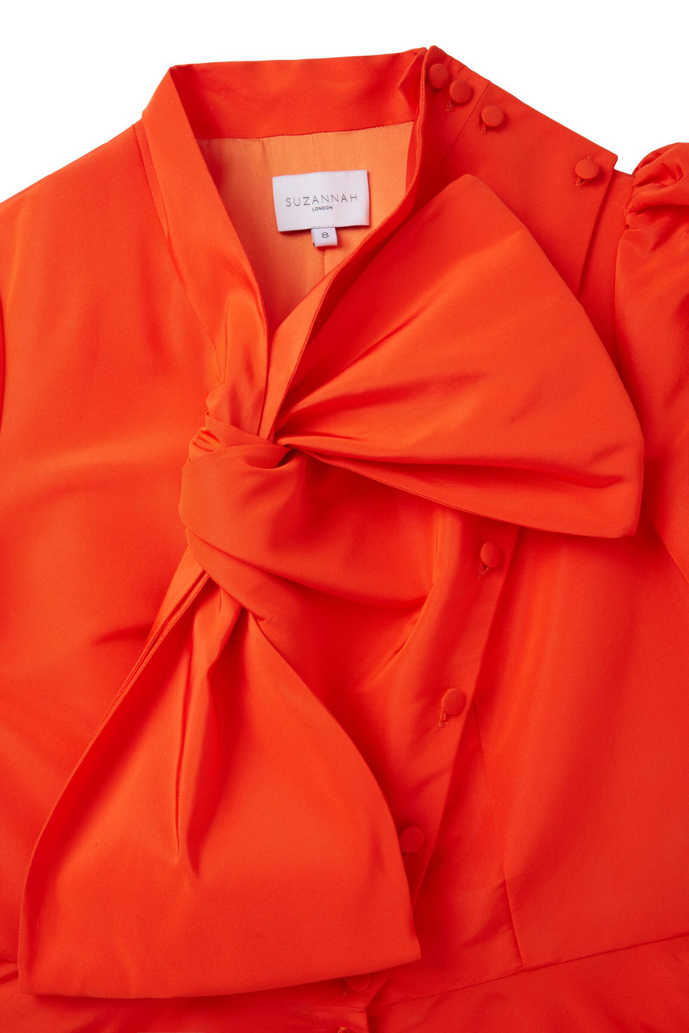 Load image into Gallery viewer, Victoria Shirt Dress Silk Faille Orange