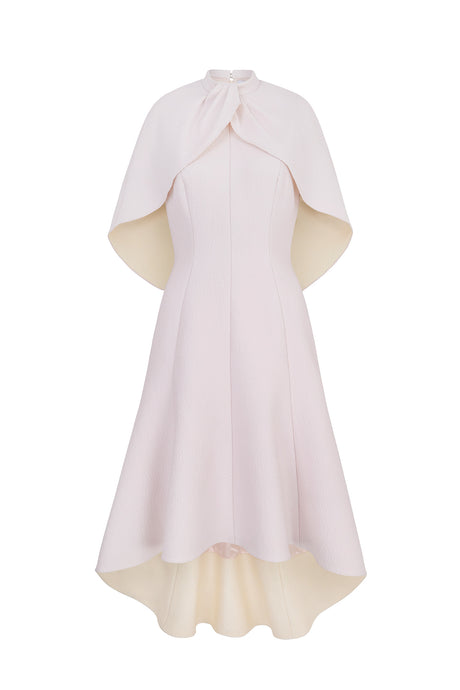 Viola Cape Dress Soft Pink and Lemon