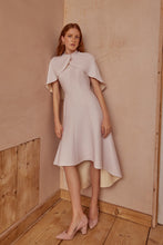 Load image into Gallery viewer, Viola Cape Dress Soft Pink and Lemon
