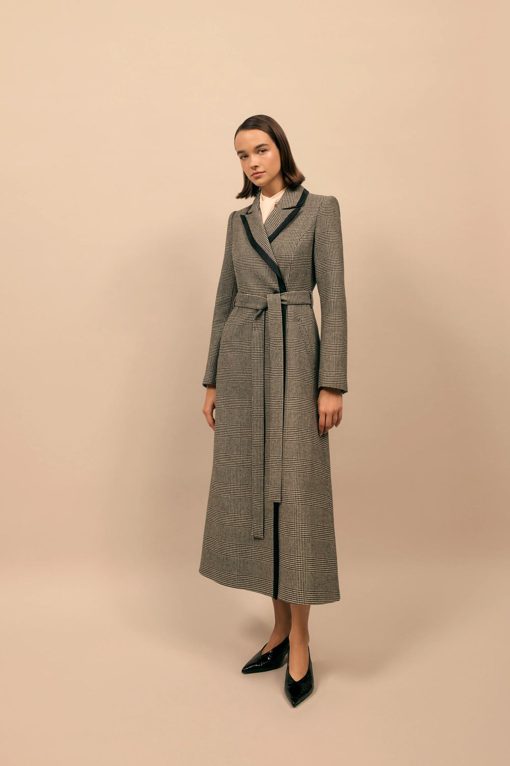 Load image into Gallery viewer, Washington Prince of Wales check Cashmere Coat