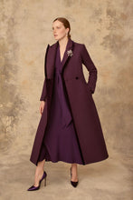 Load image into Gallery viewer, Fontaine Silk Crepe Dress Aubergine