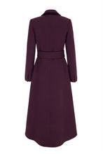 Load image into Gallery viewer, Washington Wool and Cashmere Coat Aubergine