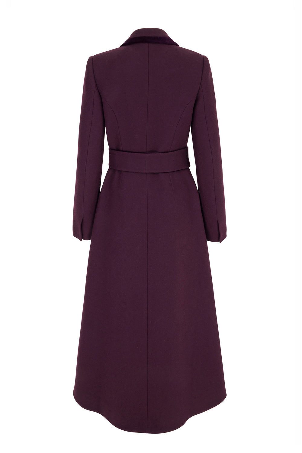 Load image into Gallery viewer, Washington Wool and Cashmere Coat Aubergine