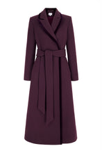 Load image into Gallery viewer, Washington Wool and Cashmere Coat Aubergine
