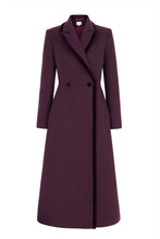 Load image into Gallery viewer, Washington Wool and Cashmere Coat Aubergine