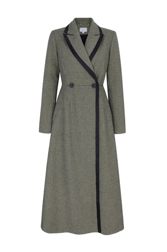 Washington Prince of Wales check Cashmere Coat