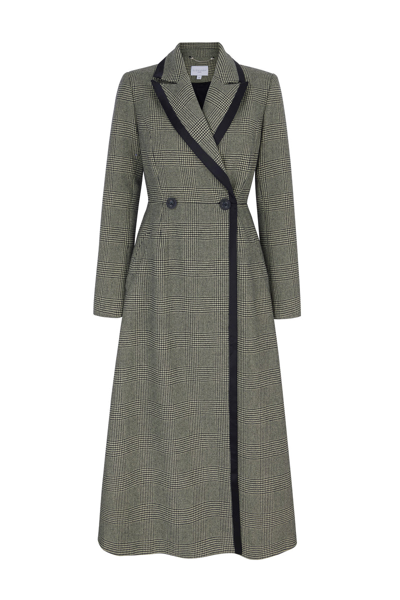Washington Prince of Wales check Cashmere Coat