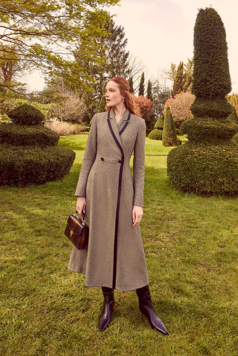 Load image into Gallery viewer, Washington Prince of Wales check Cashmere Coat