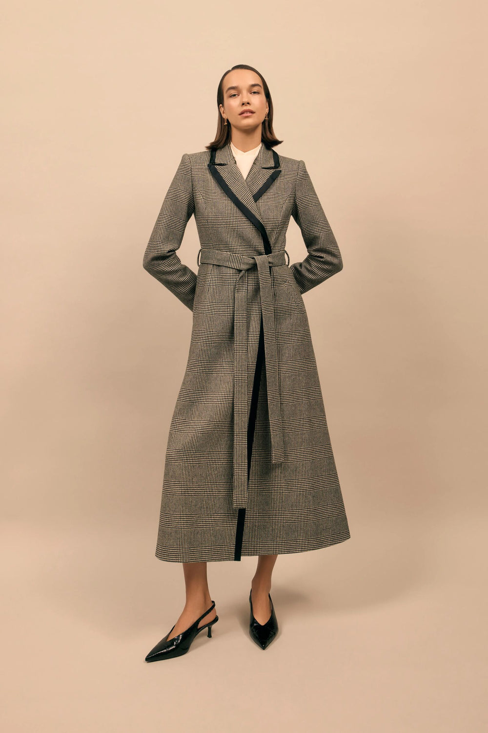 Load image into Gallery viewer, Washington Prince of Wales check Cashmere Coat