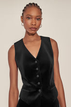 Load image into Gallery viewer, Tuxedo Waistcoat Black Velvet