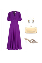 Load image into Gallery viewer, Holland Dress Violet Silk Cady