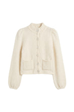 Load image into Gallery viewer, Bruton Knitted Wool Silk Cardigan Cream