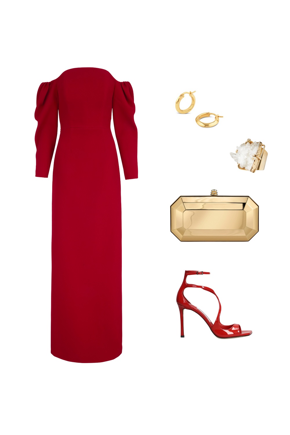 Load image into Gallery viewer, Circe Gown Ruby Cloqué