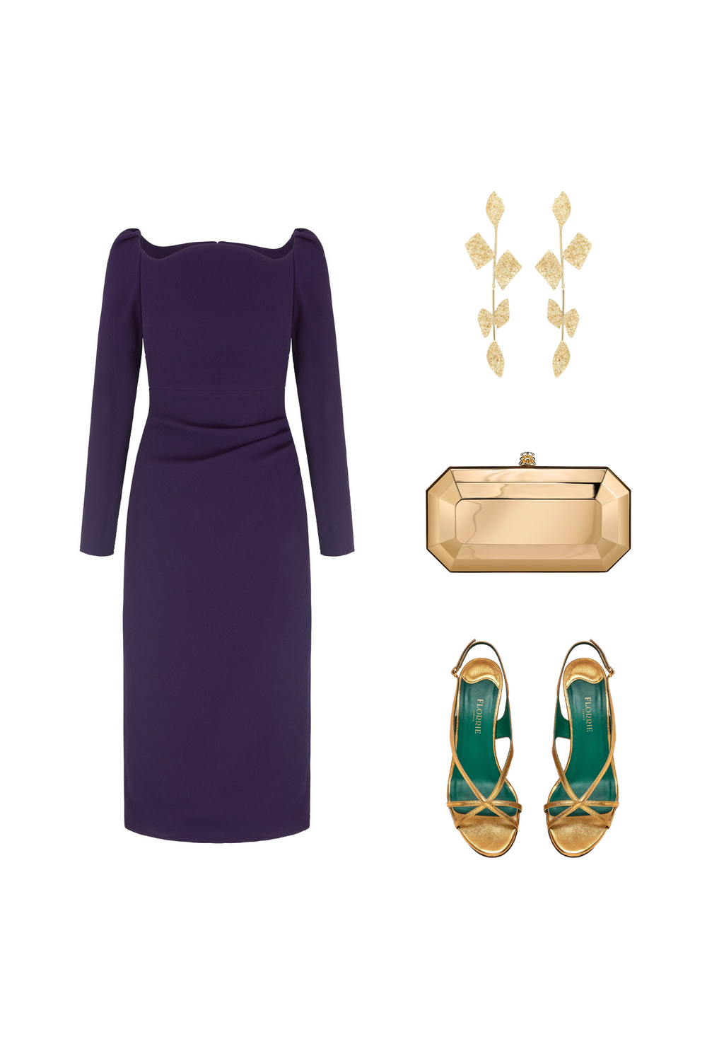 Load image into Gallery viewer, Halley Dress Stretch Crepe Blackcurrant