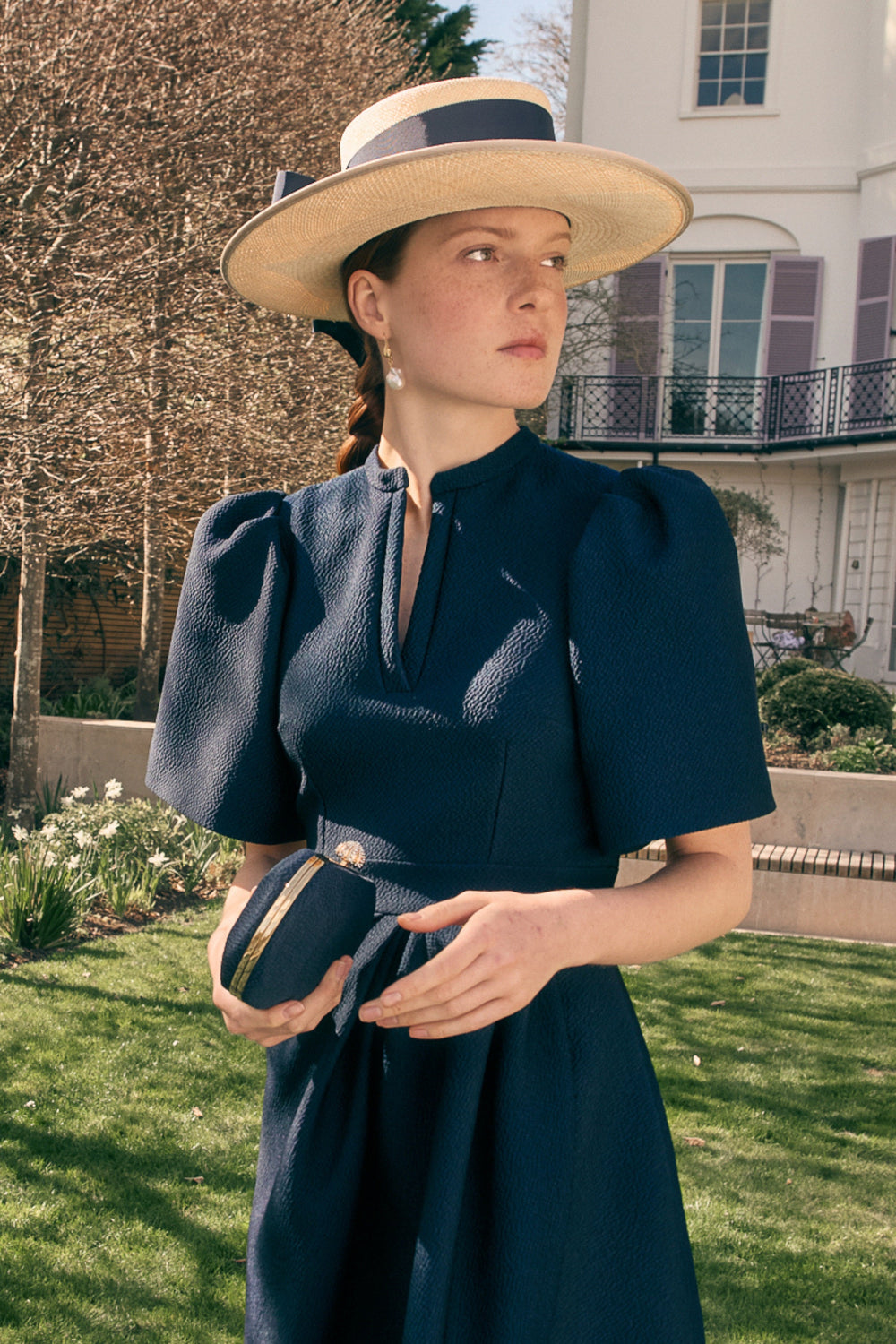 Load image into Gallery viewer, Nohara Clutch Bag Navy  x Tyler Ellis