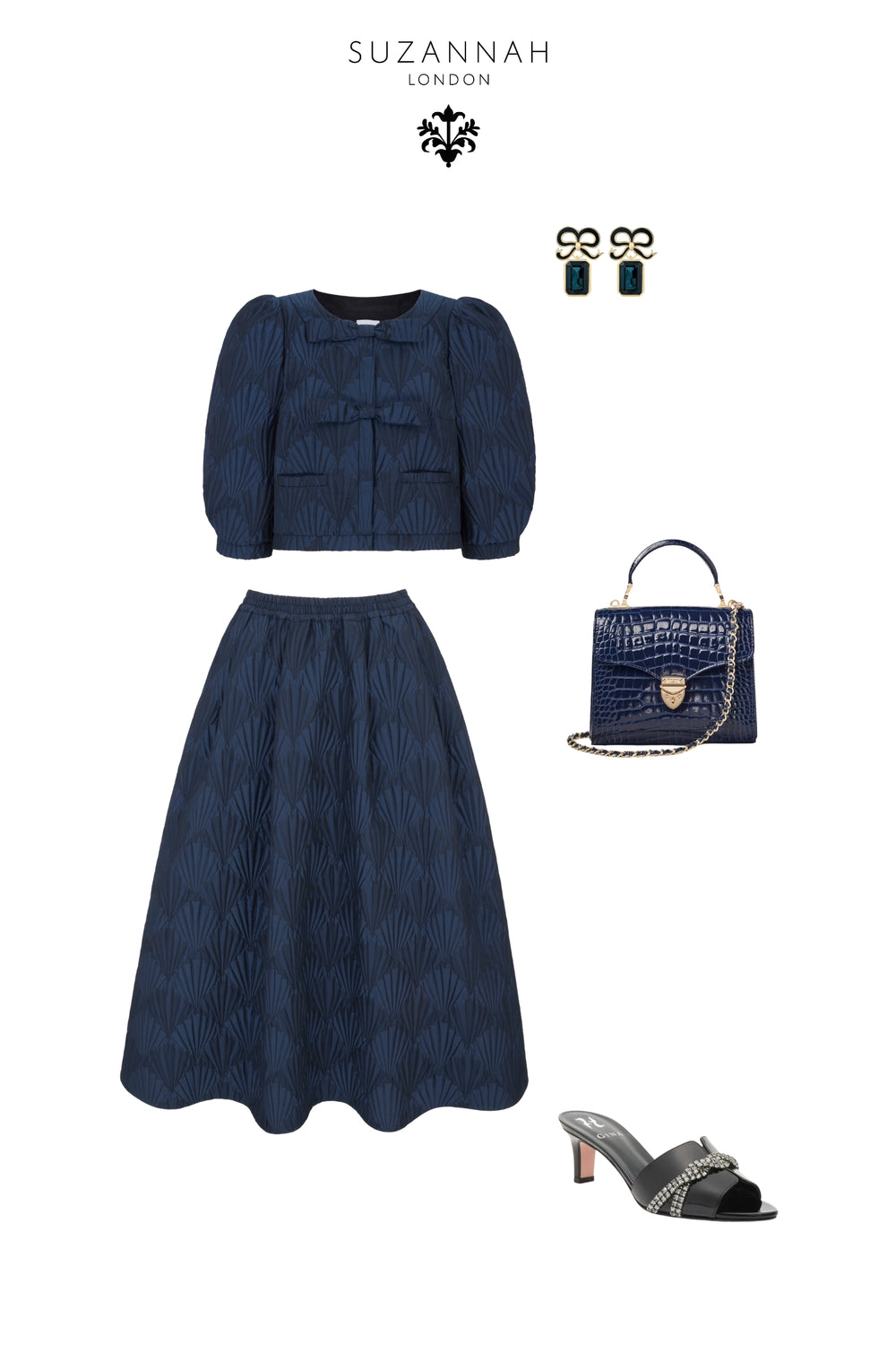 Load image into Gallery viewer, Paris Art Deco Suit Midnight