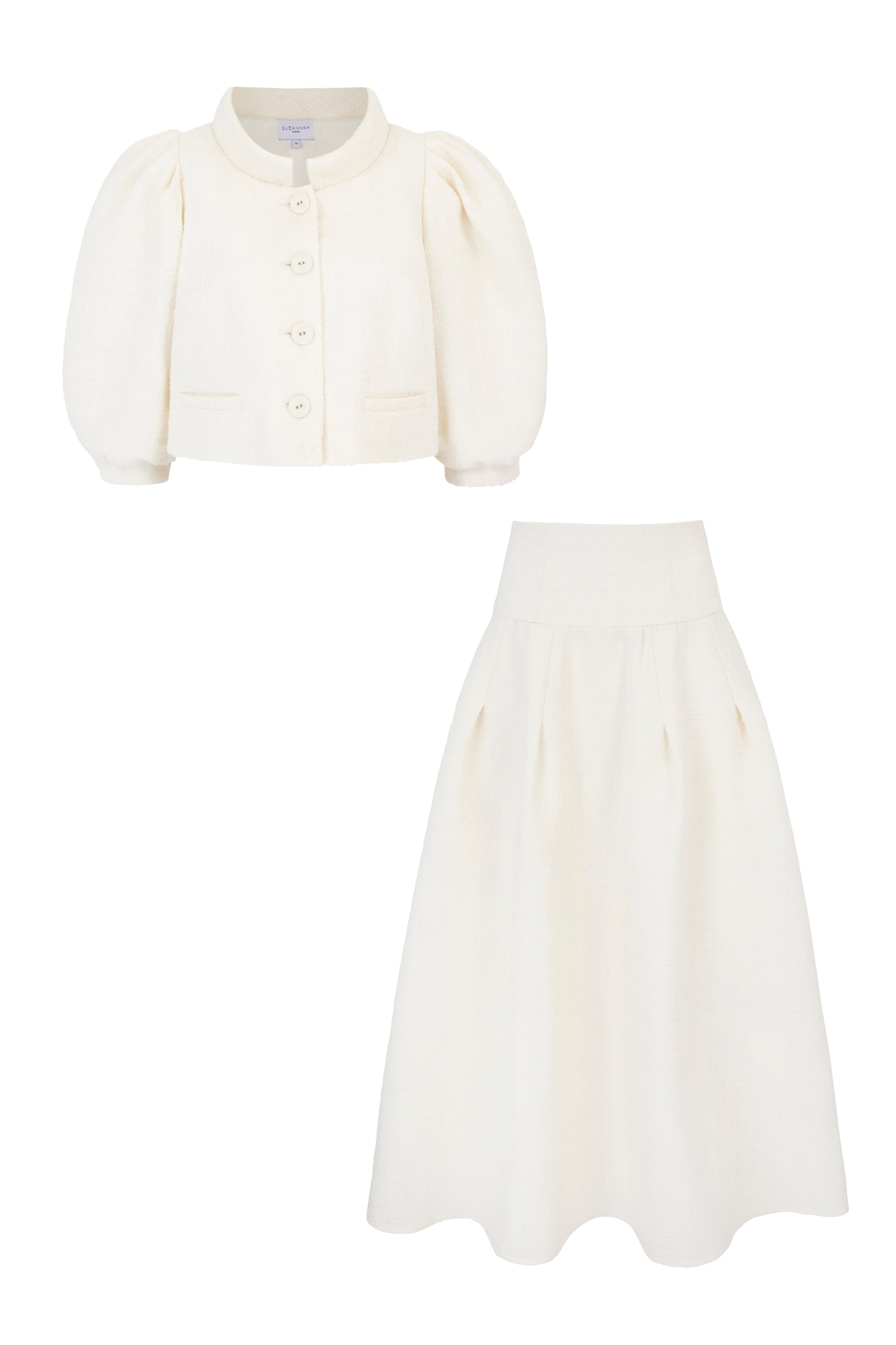 The Harrogate Set Ribbon Tweed Cream – Suzannah London