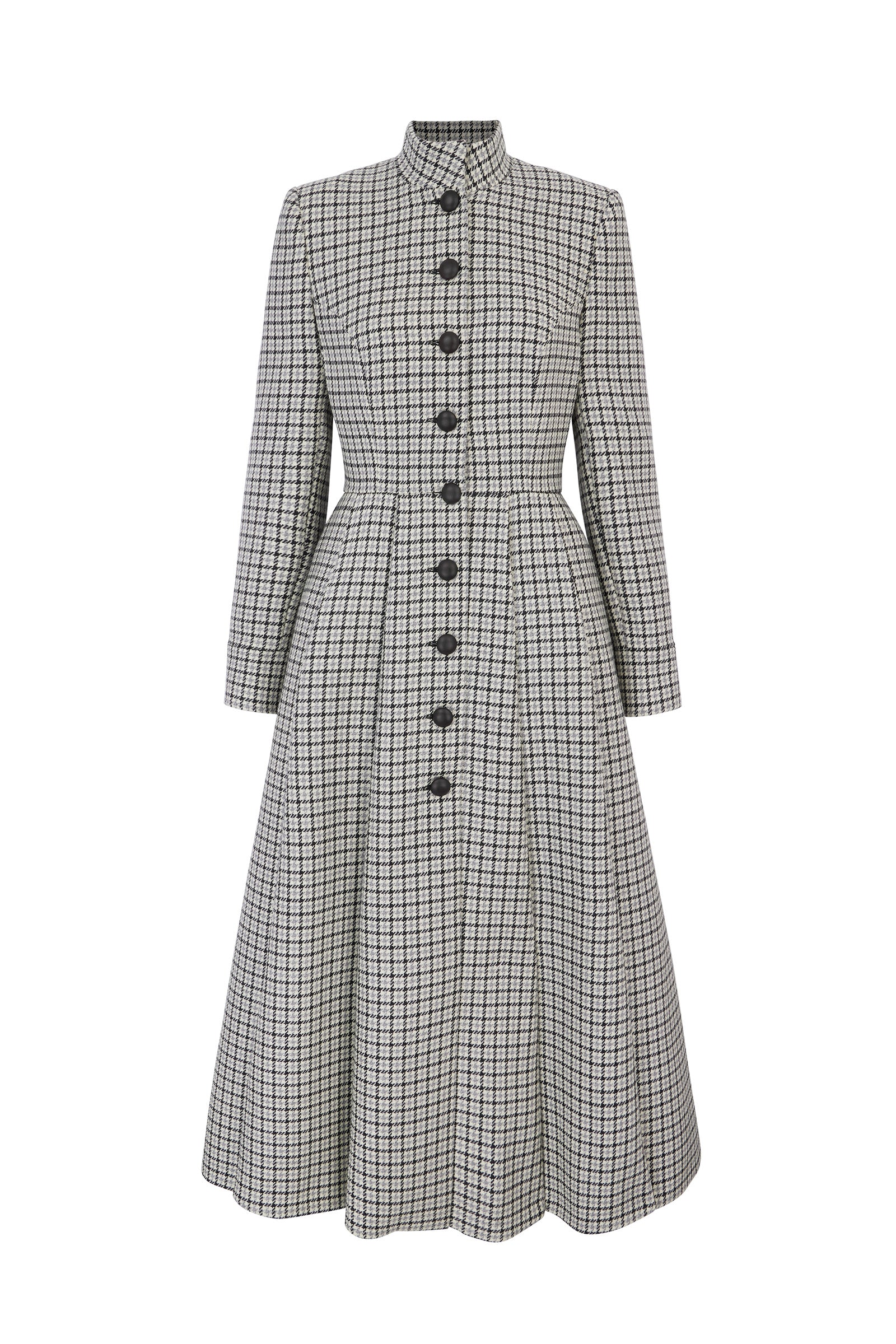 house on the hill スモッキングドレス　Houndstooth WinchestercoatblackbuttonsWEB.