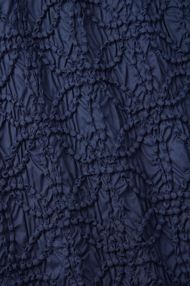 Load image into Gallery viewer, Winnie Midi Dress Smocked Cloqué Navy