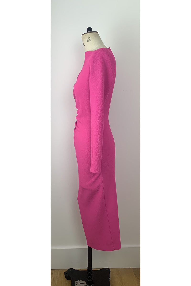 Load image into Gallery viewer, Hot pink stretch crepe Dress ARCHIVE SALE