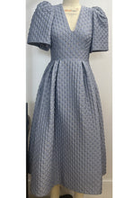 Load image into Gallery viewer, Dorothea Dress Light Blue Diamond Cloqué ARCHIVE SALE