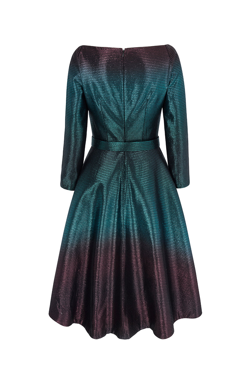 Load image into Gallery viewer, Lara Boat Neck Ombre Dress - ARCHIVE SALE