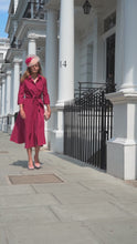 Rimini Raspberry Roses Cloqué Shirt Dress ARCHIVE SALE