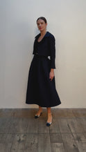Remy Structured Bodice Top Navy Diamond Cloqué - ARCHIVE SALE