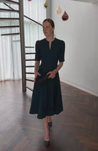 Darlena Dress Forest Green Cloqué