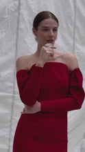 Circe Gown Ruby Cloqué