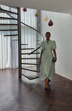 Delphine Dress Ice Blue Cloqué