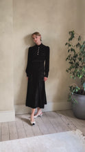 Biarritz Dress Black Polka Dot Velvet