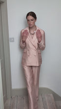 Rapallo Wide Leg Trousers Pink Luxe Linen
