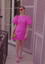 Annabel Bow Dress Neon