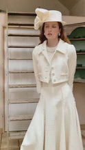 Zelda Full Skirt Cream Tweed - ARCHIVE SALE