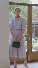 Harrogate Skirt Tweed Dusty Blue