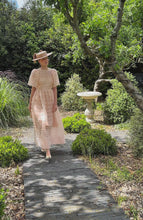 Maria Organza Bow Midi Dress Blush
