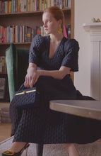 Ava Box Bag Navy Diamond Cloqué x Tyler Ellis