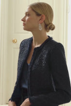 Edie Jacket Navy Metallic Tweed
