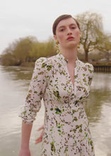 Veronique Full Length Silk Tea Dress Clover Floral x Rachel Levy