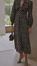 Millie Silk Tea Dress Floral Mosaic x Kate Scott