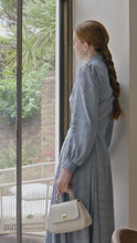 Sidney Jacquard Blouse Dress Heritage Blue